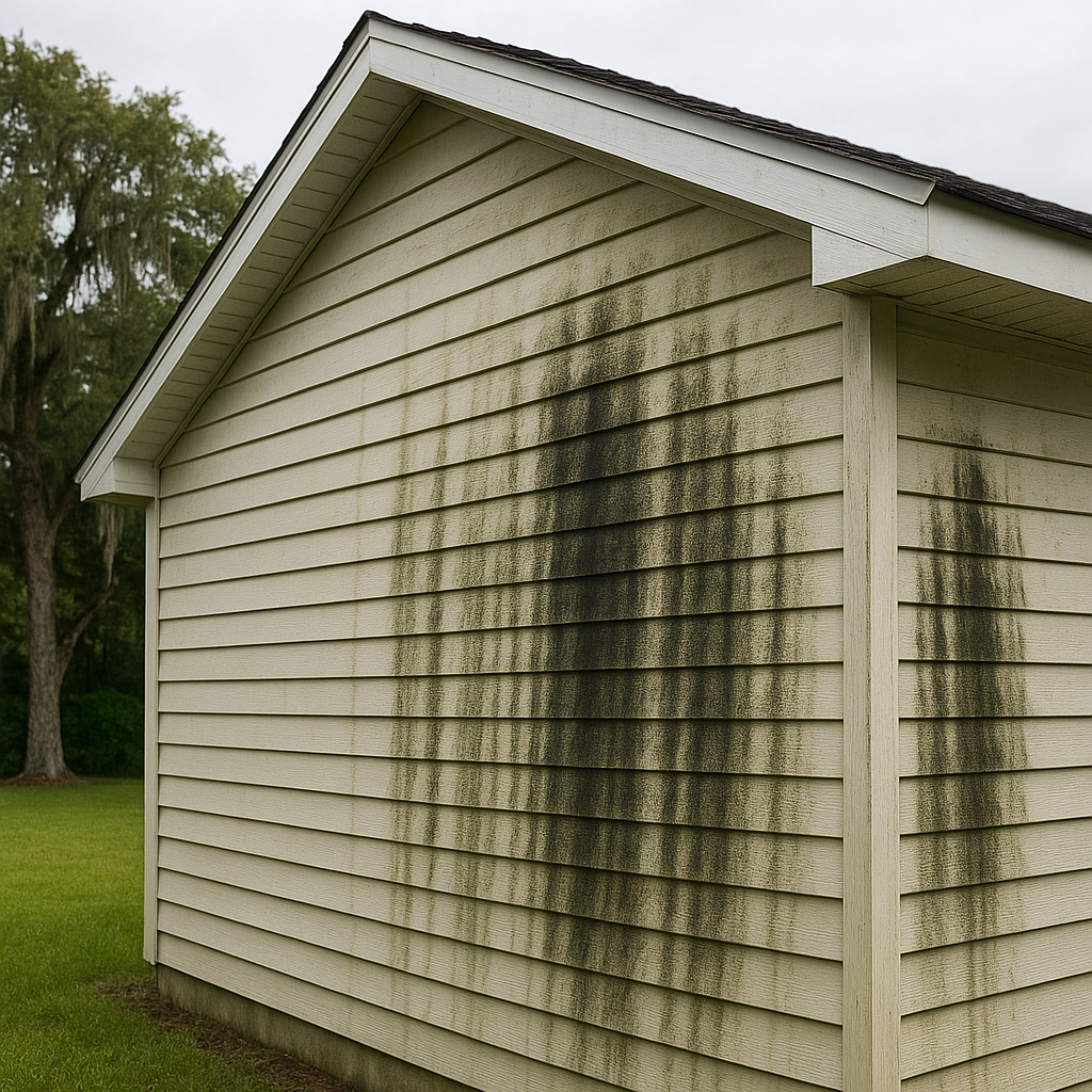 Why Black Streaks Form on Siding in St. Augustine