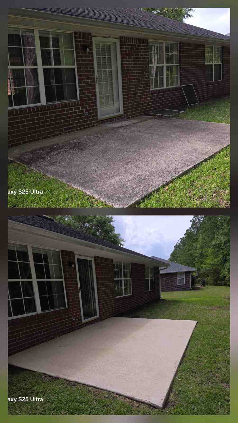 Back portico Cleaning
